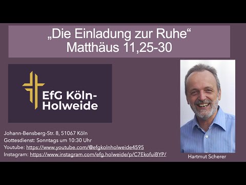 Die Einladung zur Ruhe // Matthäus 11,25-30 // Hartmut Scherer